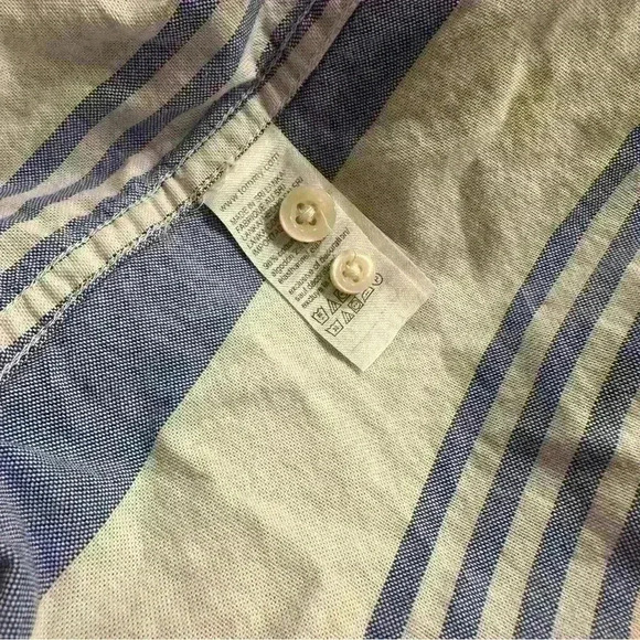 Tommy Hilfiger | Vintage 90s pastel colors  striped mens button-up shirt - Picture 4 of 5